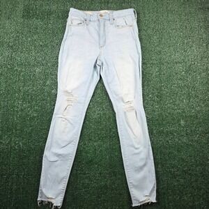 Universal Thread Womens High Rise Skinny Jeans Light Wash Distressed Size 4/27R